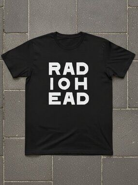 Radiohead Block Letter Graphic T-Shirt – Minimalist Alternative Rock Tee